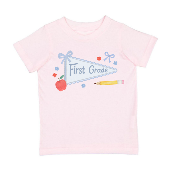 First Grade Bow Pennant Tee