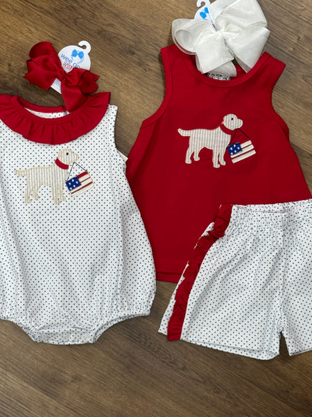 Patriotic Pup Short Set