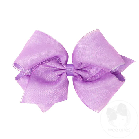 Lavender Medium Overlay Bow