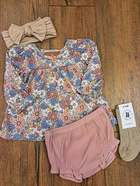 Floral Bloomer Set - Rose