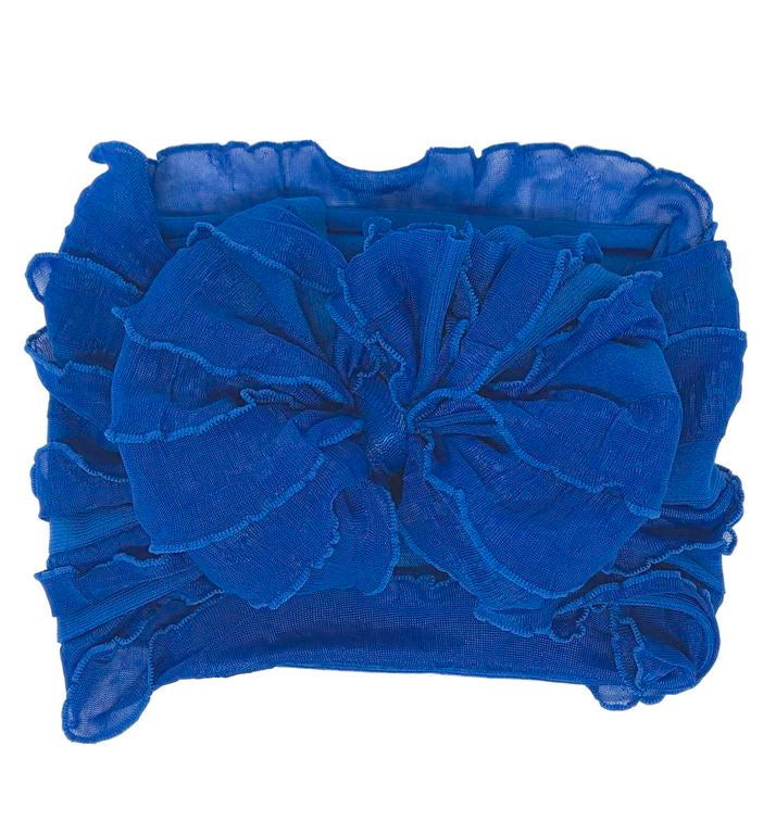 Ruffled Headband-Royal