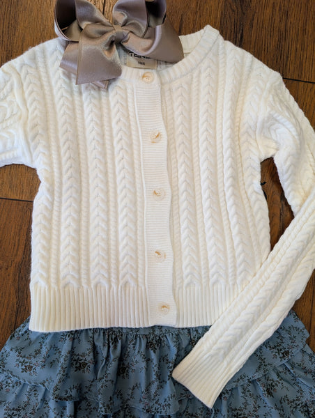 Cream Cropped Chic Sweater