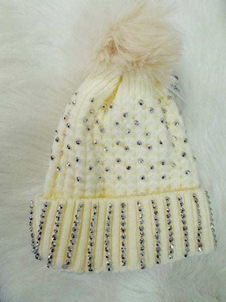 Winter Hat with Rhinestone