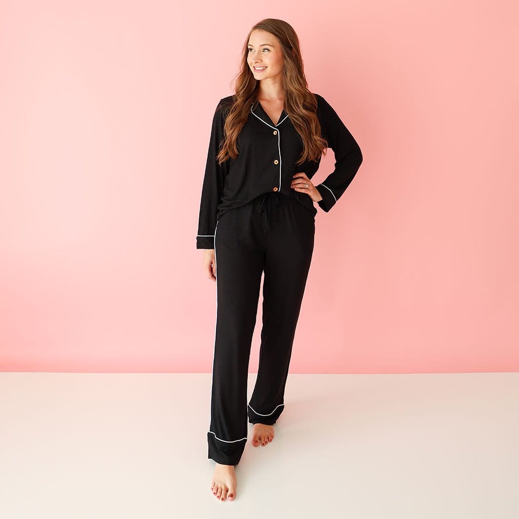 Women's Black Pajama Pant Set