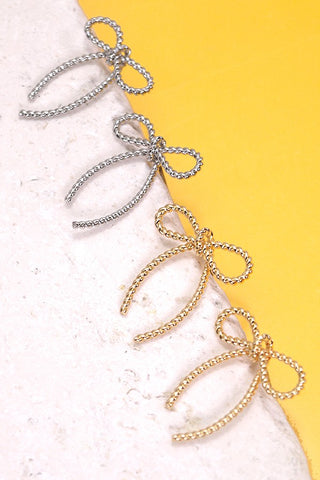 Rope Bow Design Earrings