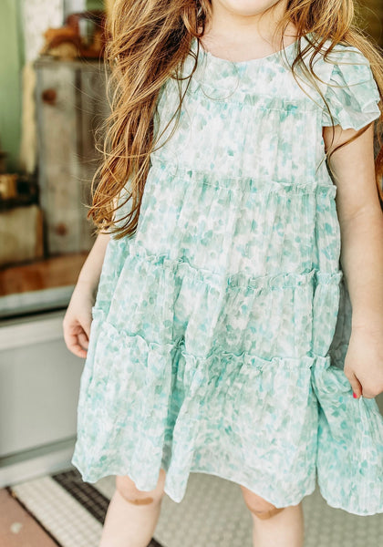 Teal Tiered Dress