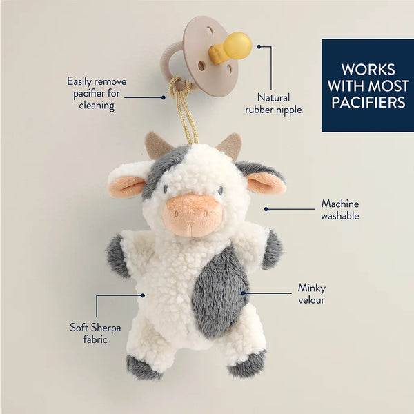 Plush Cow & Natural Rubber Pacifier