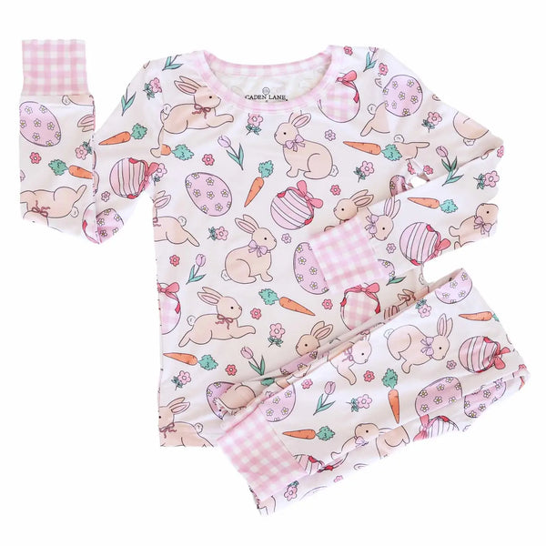 Hoppy Spring Two Piece PJ-Pink