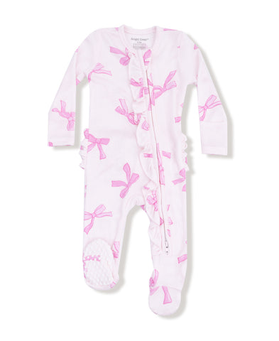 Pretty Bows Ruffle Footie