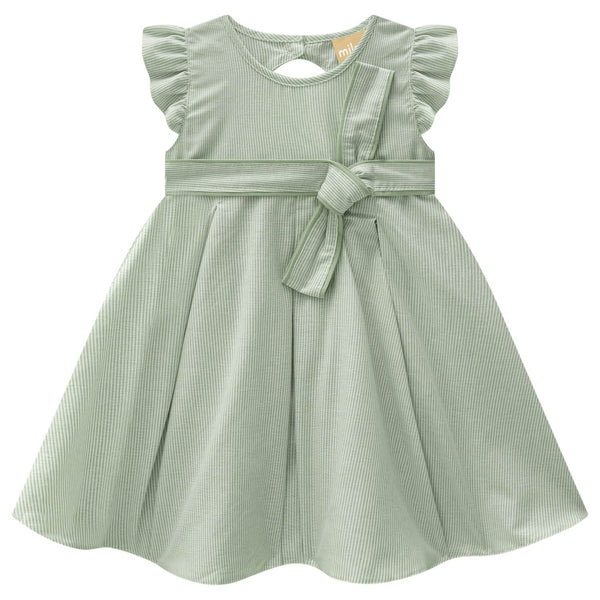 Sage Striped Dress