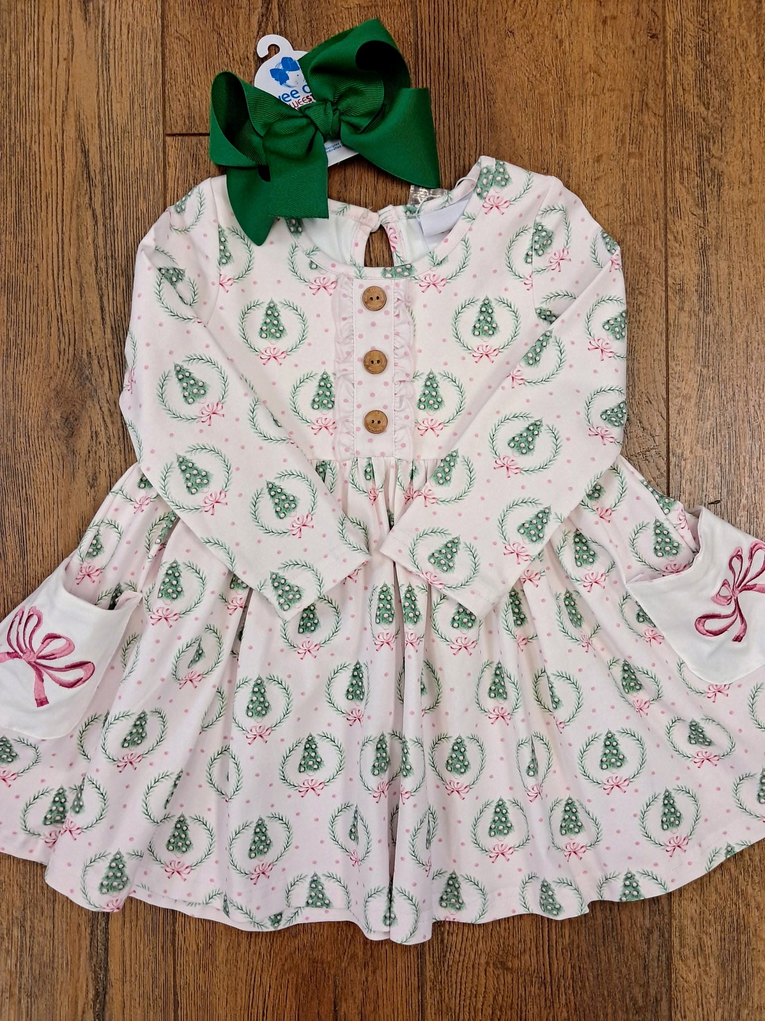 Christmas Bow Pocket Dress