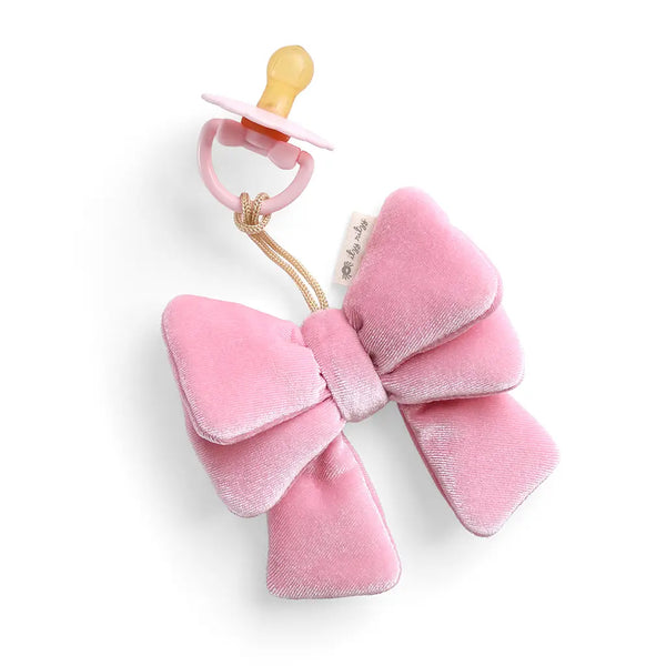 Plush Bow & Natural Rubber Pacifier