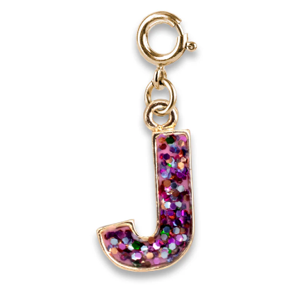 Glitter Initial Charms