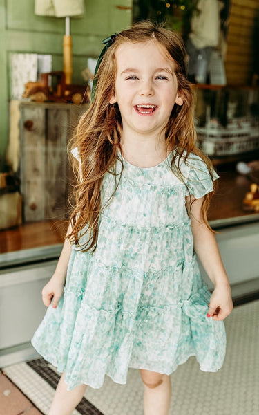 Teal Tiered Dress