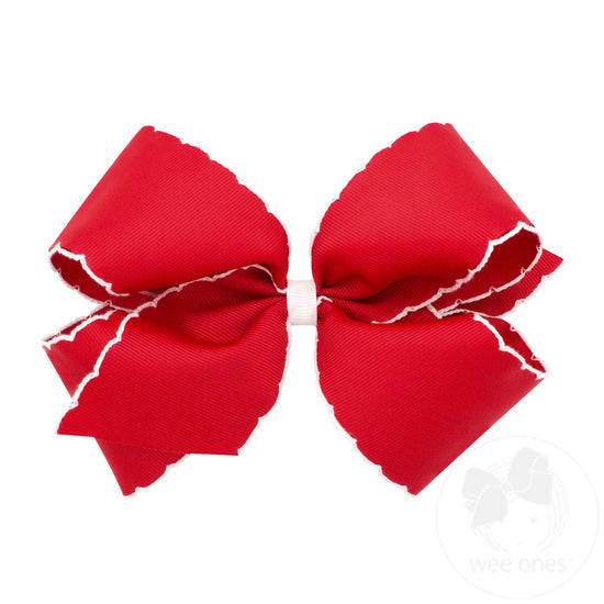 Red & White Moonstitch King Bow