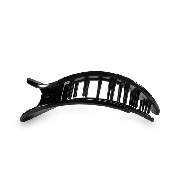 Jet Black Flat Round Clip-Small