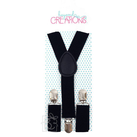 Adjustable Black Suspenders