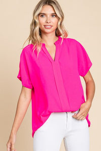 Dolman Sleeve Top - Hot Pink
