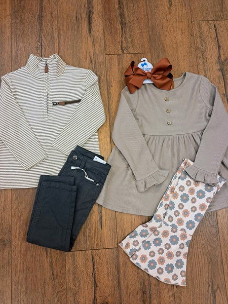 Kingston Brown 1/4 Zip Pullover