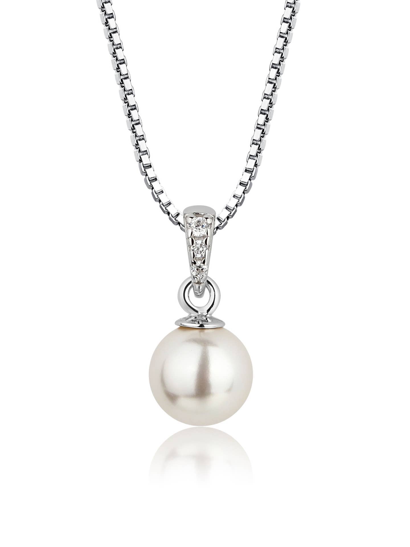 Silver Pearl Necklace