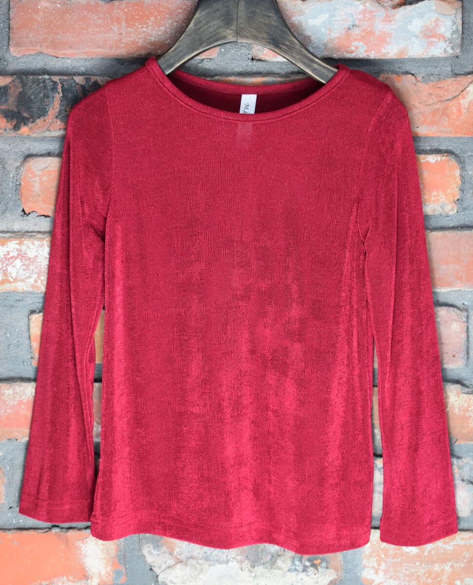 Maroon Textured Top
