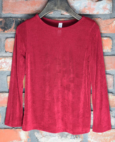 Maroon Textured Top