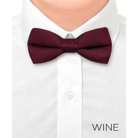 Boy's 1.5" Poly Satin Banded Bow Ties