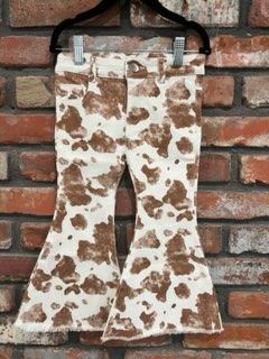 Cow Print Flair Jeans