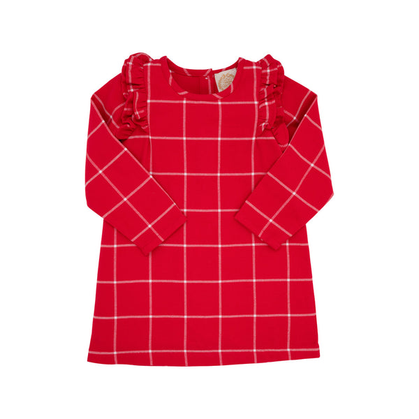 Ruehling Ruffle Dress - Windowpane