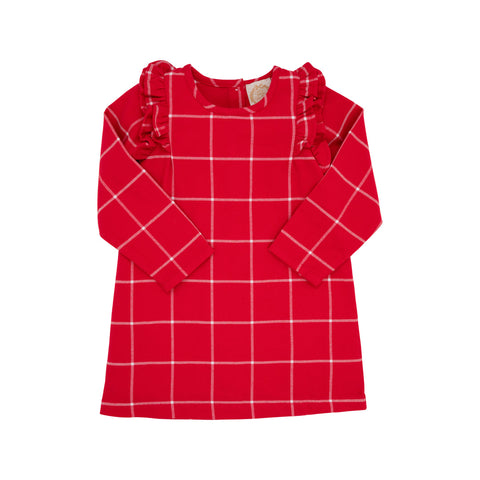 Ruehling Ruffle Dress - Windowpane