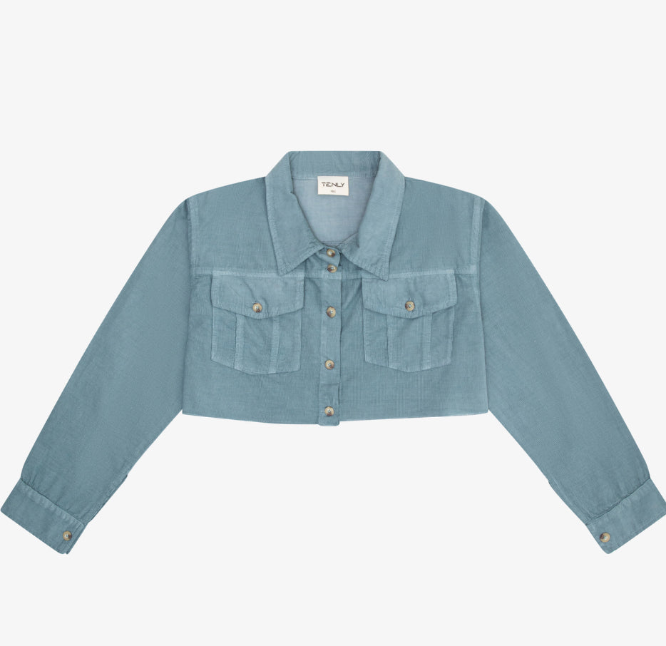 Corduroy Utility Jacket-Blue Moon