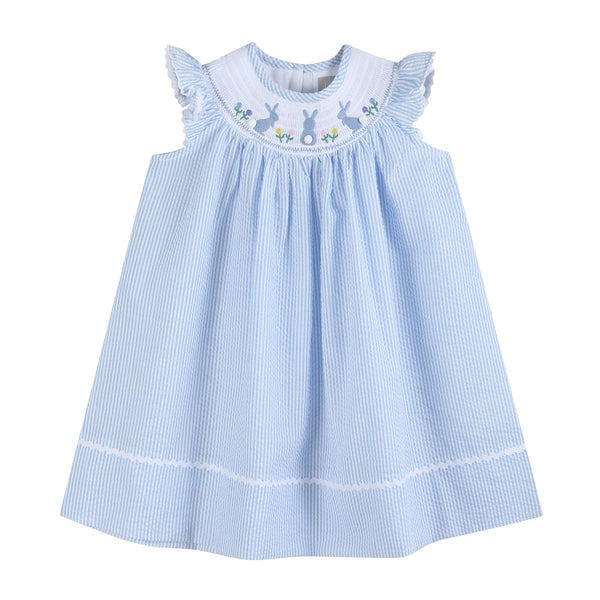 Gingham Bunny Smocked Dress