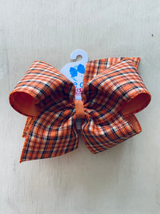 Autumn Plaid King Overlay Bow