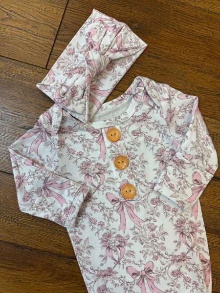 Blooming Bow Knot Gown