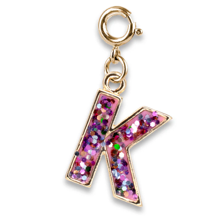 Glitter Initial Charms