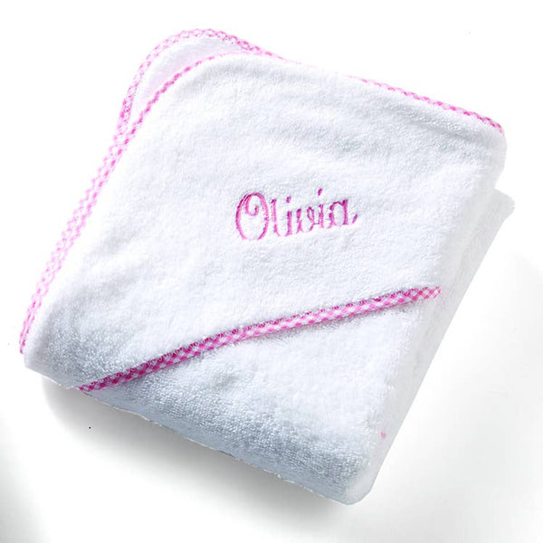 Pink Gingham Towel & Washcloth Set