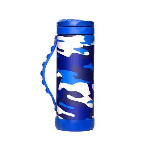 14oz Iconic Pop Bottle - Blue Camo