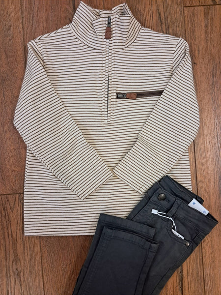 Kingston Brown 1/4 Zip Pullover