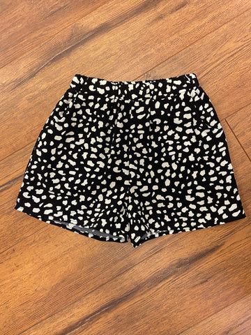 Black Spotted Shorts