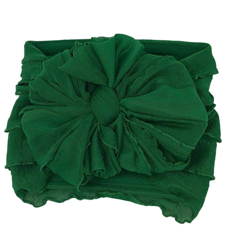 Ruffled Headband -  Green