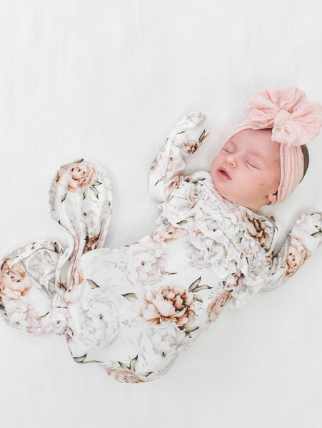 Floral Dreams Ruffle Knot Gown