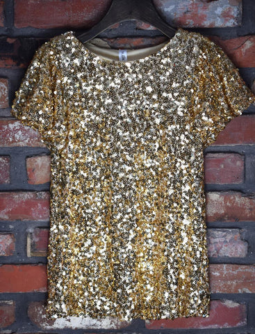 Gold Sequin Dress SL
