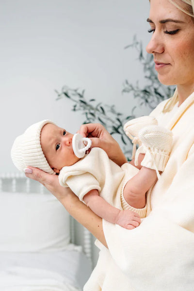 Knit Booties - Ivory