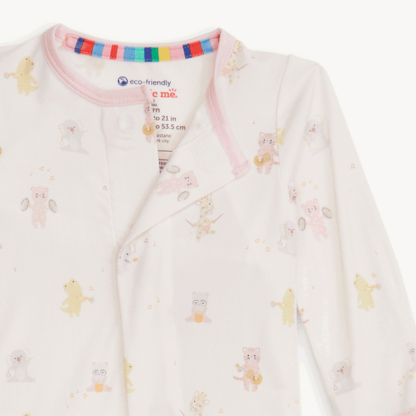 Pink Baby Beats Footie