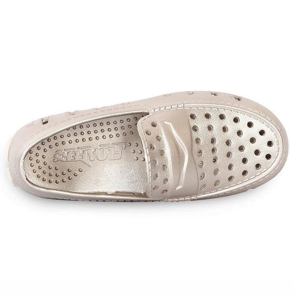 Metallic Gold Cream Floafers