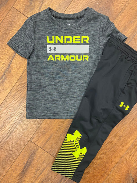 Athletic Black & Lime Green Crewneck