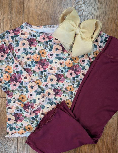 Maroon Flare Leggings