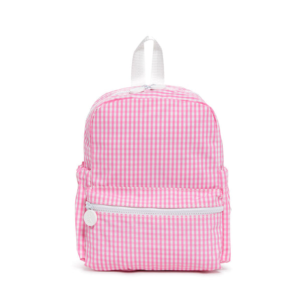 MINI BACKER-GINGHAM PINK BACKPACK