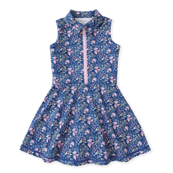 Navy Ditsy Floral Tennis Dress