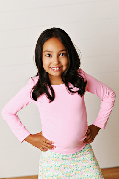 Bubblegum Pink Ruched Top